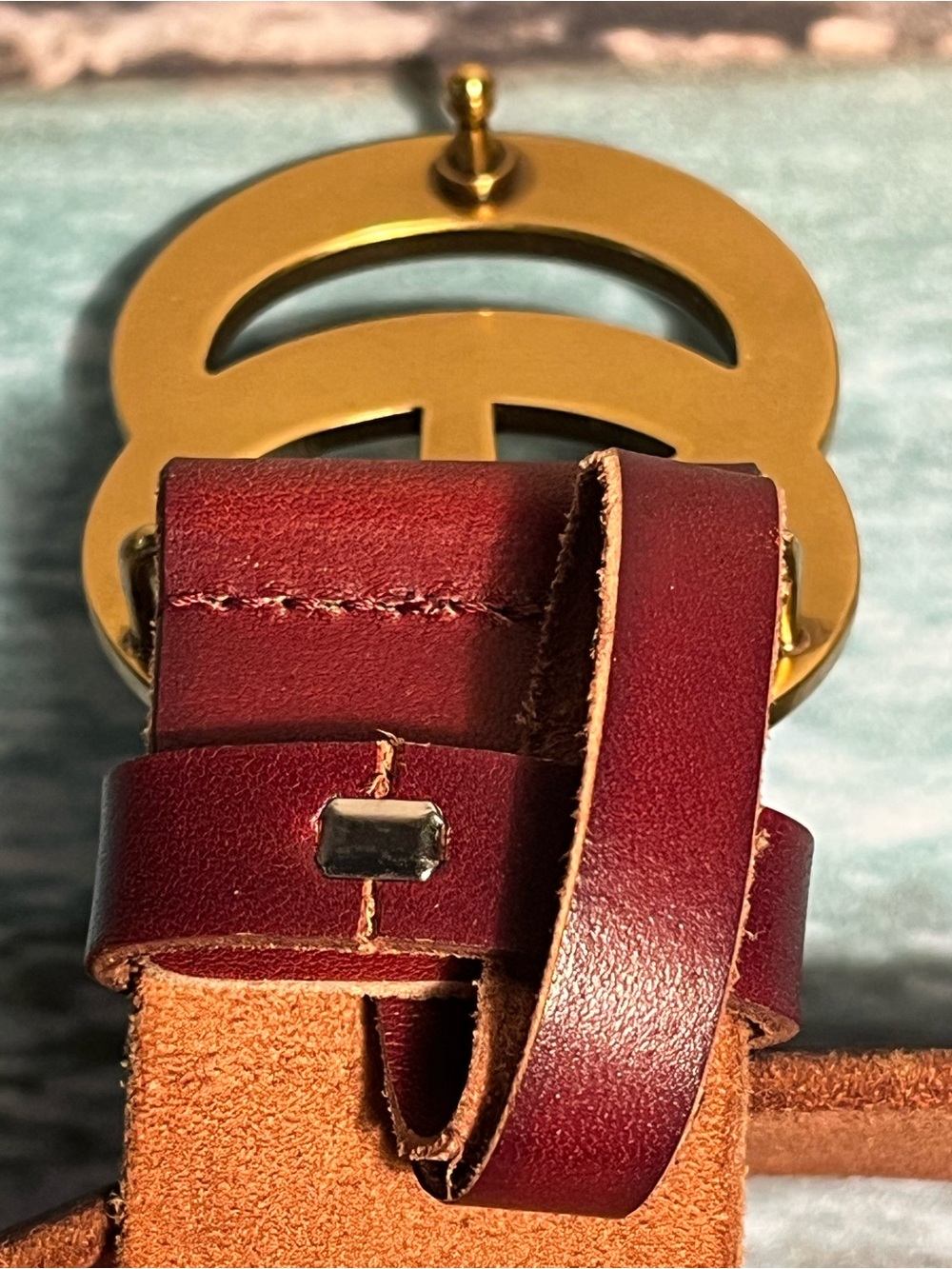 Gucci Double G Brown Leather Belt 🤎🤎🎩🎩🎩 - Picture 4 of 6